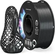 ABS Filament 1.75mm 3D Printer Filament 1kg Spool Tangle-Free High Resilience Elastic Dimensional Accuracy +/- 0.02mm Fits for Most FDM 3D Printers Easy to Use,One Size,Black