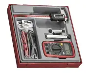 Teng Tools 4 Piece Digital Caliper, Multimeter and Gauge Measuring Tool Set