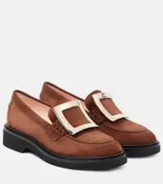 [Roger Vivier] Roger Vivier Viv' Rangers suede loafers AU 5.5 brown