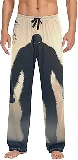 [XYMZR] Sasquatch Scary Forest Men's Pajama Bottoms Lounge Pajama Pants Sleep Bottoms with Pockets for Men S