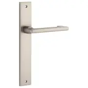 Baltimore Return Lever Rectangular Backplate Satin Nickel