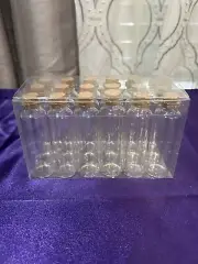 18 Mini Glass Bottles Cork Tops Craft Projects, Beads, Message In A Bottle