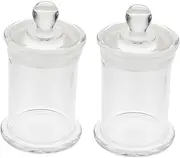 ULTECHNOVO 2pcs Glass Storage Bottle Glass Laboratory Sealing Bottle Borosilicate Bottle Glass Specimen Bottle