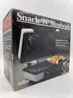 NIB Vintage 1999 Salton Snack 'N' Sandwich Maker SA-10 Black