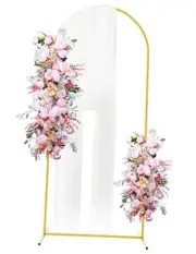 Metal Arch Backdrop Stand 6FT Wedding Balloon Arched 6x2.6FT(HxW) Gold