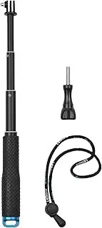 Portable Action Camera Selfie Stick Sports Camera Vlog Bracket Aluminum Alloy Max. 48cm/19in Extendable Length with Long Screw Wrist Strap Blue One Size