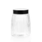 Lemon & Lime 1.4L Brooklyn Glass Jar Food Container Pantry Organiser w/Black Lid