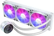 ALmordor Spectre Pro 360mm Liquid CPU Cooler with 3 RGB Fans, ARGB 5V 3Pin Sync, Liquid Cooling System for Gaming PC, Desktop, Computer Build, White