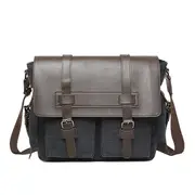 Men Canvas Fashion Shoulder Sling Bags Laptop Bag Black Colour