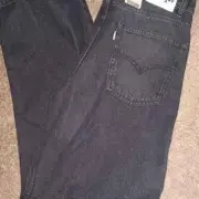 NEW BOYS LEVIS SILVERTAB BLACK JEANS STAY LOOSE STRAIGHT LEG SIZE 14 REG 27 X 29
