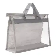 Handbag Dust Bags, S Size PVC Transparent Purse Protector, Light Gray