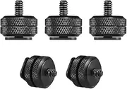 RAYWE 5pcs Camera Hot Shoe Mount to 1/4"-20 Tripod Screw Adapter Flash Shoe Mount for DSLR Camera Rig