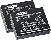 MINSHI DMW-BCE10 (2 Pack) Replacement Battery Compatible with Panasonic DMC-FS3【3.7V 1100mAh】 High Performance Compatible Camera Battery 2023IAB