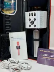 BONAOK Wireless Bluetooth KARAOKE Microphone Portable Handheld Speaker/Leds *NEW