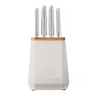 Furi Pro Stone 5pc Knife Block Set Snow Terrazzo 5 Piece