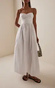 [Matteau] Gathered Cotton Maxi Dress