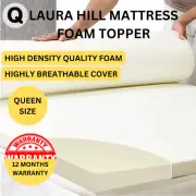 Laura Hill Mattress Foam Topper Queen 5cm High Density Mattress Protector Mat