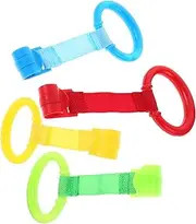 CRILSTYLEO Baby Learning Standing Crib Pull Rings 8 Pieces Walk-Assist Tools No Screws Nursery Cot Ring for Boys and Girls