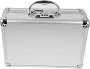 WOFASHPURET Aluminum Alloy Portable Toolbox Compact Hard Storage Case for Vehicles Outdoor Use and Home Organization Medication Tool Storage with Key Lockempty Case