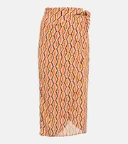 [Velvet] Velvet Alisha printed crêpe wrap skirt AU 16 multicoloured