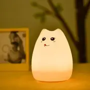 LED Night Lamp for Kids 7 Light Colors Silicone Rechargeable LED Lantern Gift