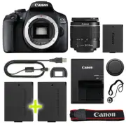 Canon EOS 2000D / T7 Digital SLR Camera with 18-55mm Lens + Backup Power Kit