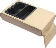 Console Padding - Armrest Seat Cover, PU Leather Car Seat Rest Cover | Center Console Non-Slip Protector with Cup Holder, Armrest Cushion