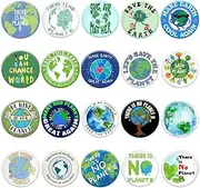 [YANGSHINE] Save the Earth Brooch Pins THERE IS NO PLANET B Pins Save the Planet 4.4 cm MAKE EARTH GREAT AGAIN Pinback Buttons
