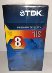 3 TDK T-160 HS Premium Quality 8HR VHS Tapes Video Cassette Blank New Sealed VCR