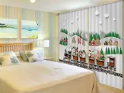 3D Train snow6 Blockout Photo Curtain Printing Curtains Drapes Fabric Window AU