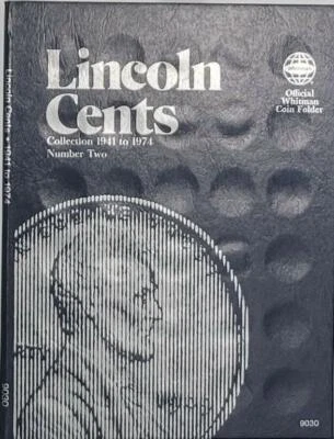 Official Whitman Coin Folder - Lincoln Cents - Number Two - 1941-1974 - New