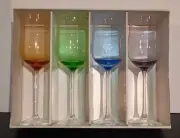 BLOCK Lead Free Crystal Carousel Wine Glasses set of 4 C-2084