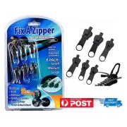 Zipper Repair Kit 6PCS Universal Zipper Replacement Slider Kit Fix Zip Puller