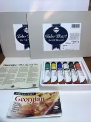 Daler Rowney Artist Oils Starter Set 6 Tubes, 2 Daler Boards