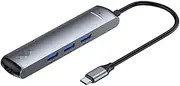 SHU-Store Fit for USB C HUB to HDMI-compatibe RJ45 USB 3.0 Type C PD Charging HUB Adapter Fit for MacBook Pro Fit for Huawei Mate 20 USB C HUB Adapter (Color : Deep Gray)