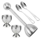 5 X Egg Cracker Kit Boiled Egg Cutter Topper Opener Kitchen Stainless Steel Tool