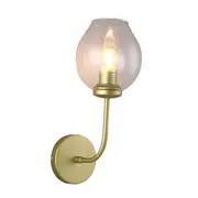 Abode 1 Wall Lights Gold Clear Glass | Replica Bubbles
