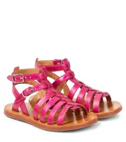 [Pom d'Api] Pom d'Api Plagette Gladiator metallic leather sandals UK 9 pink