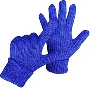 [LQKS] Unisex Winter Knit Gloves,Soft Elastic Warm Knitted Gloves,Touchscreen Typing Full Finger Gloves for Outdoor,Winter Warm Gloves for Men and Women
