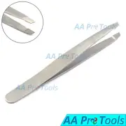 AAPRO Silver-Color Professional Mini Eyebrow Tweezers Baby Tweezers Slanted Tips