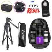 52" TRIPOD + VIVITAR BACKPACK+IR REMOTE KIT FOR CANON EOS REBEL T5 T5I T6T6I T3I