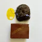 KEMPER Doll Wig - MARTHA - Size 7-8" - Light Brown With Blue Bow - NEW in Box