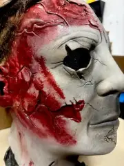 Rob Zombie H2 Michael Myers Halloween Vintage Paper Magic Mask NWT Brown Hair