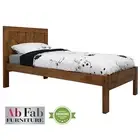 STOCKADE KING SINGLE BED FRAME HARDWOOD TIMBER RUSTIC PECAN STAIN MATCH BUNK BED
