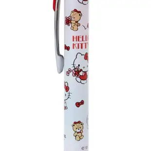 【小禮堂】Hello Kitty 原子筆 黑 0.5mm Pentel EnerGel - 紅白小熊款(平輸品)