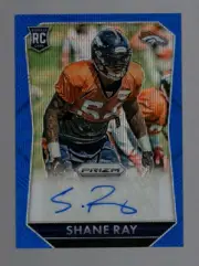 2015 PANINI PRIZM SHANE RAY-BLUE VARIANT AUTOGRAPH ROOKIE CARD-BRONCOS 45/150