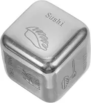 Vaguelly Stainless Steel Dice Words Food Decider Hunger Adults Boyfriend Party for Girlfriend Eat Decider Prop Food Game Mini Funny Gaming Dinner 403 Stainless Steel Silver