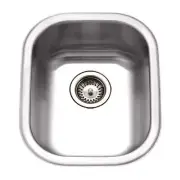 HOUZER Bar Sink 14" 18 Gauge Undermount Club Sleek Durable Stainless Steel
