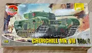 Vintage Airfix 1/76 Scale CHURCHILL MkVII TANK Model Kit 01304 New Old Stock