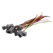 10 Pcs 616E 4P4C RJ9 Female Telephone Connector Adapter w 4 Wires 8cm Q9Y31223
